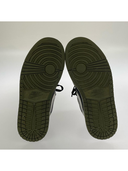 NIKE スニーカー AIR JORDAN 1 MID 緑黒 (27.0cm)