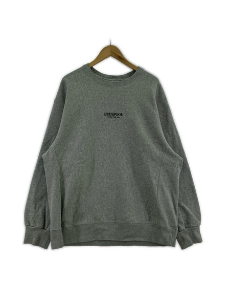 スウェット・トレーナー BUDSPOOL 刺繍 スウェット グレー XL