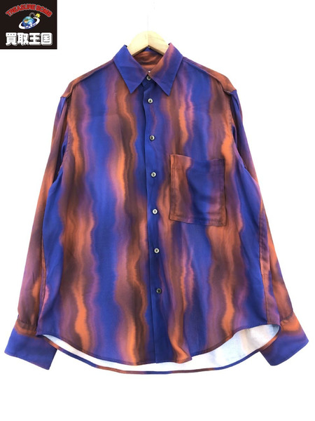 NVRFRGT RECYCLED POLYESTER DISTORTED　STRIPED　SHIRT 2[値下]