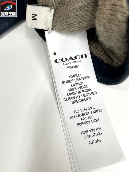 COACH コーチ シープレザーグローブ 手袋 羊側 ラムレザー F54182