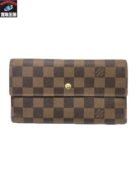 LV/ポルトフォイユ インターナショナル/ダミエ/N61217/茶/ﾙｲｳﾞｨﾄﾝ/Louis Vuitton[値下]