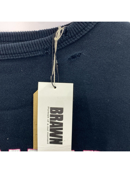 BRAWN 加工スウェット 黒 (L)