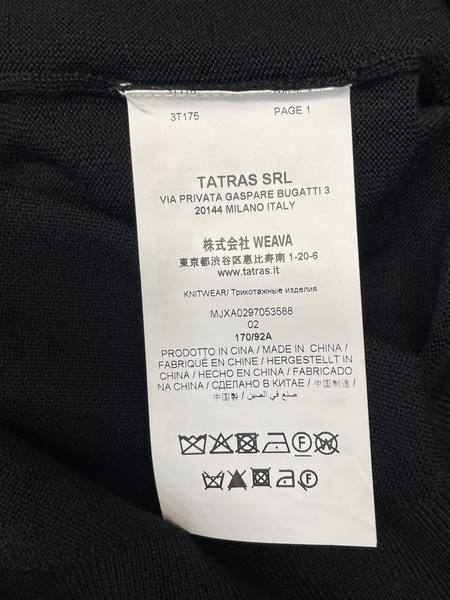 TATRAS 25AW MEDUNO ロゴデザインニット 02 ブラック