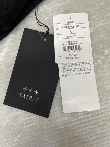 TATRAS 25AW MEDUNO ロゴデザインニット 02 ブラック