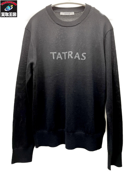 TATRAS 25AW MEDUNO ロゴデザインニット 02 ブラック