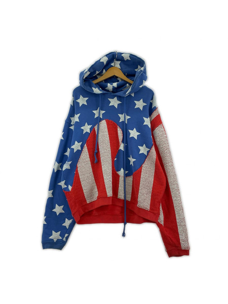 パーカー ERL Stars And Stripes Swirl Hoodie Blue