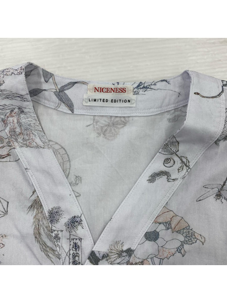NICENESS 長袖シャツ 26SS CHRISTO ホクサイプリントスリーピングシャツ