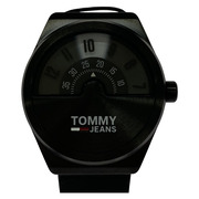 TOMMY HILFIGER 腕時計 MONOGRAM 革ベルト グレー系