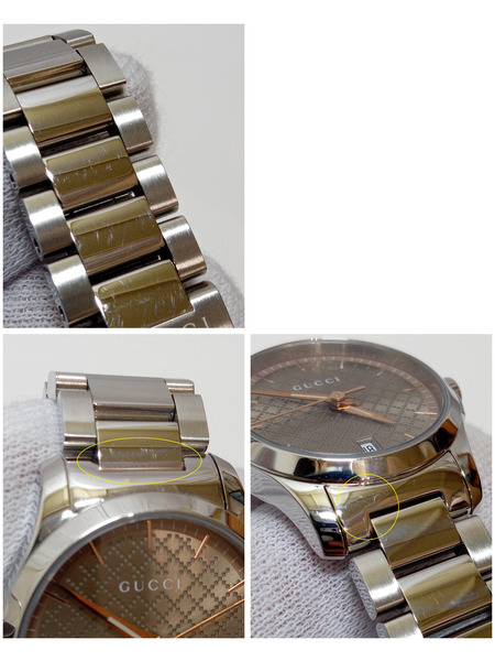 GUCCI /Gタイムレス/126.5/YA1265594/電池交換済み レディースQZ[値下]