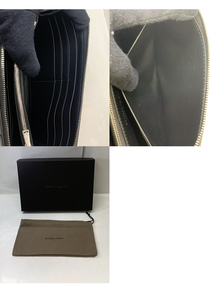 Bottega Veneta マキシイントレチャート カセット ジップアラウンドウォレット BLK 開封品 ボッテガヴェネタ 長財布 ロングウォレット 