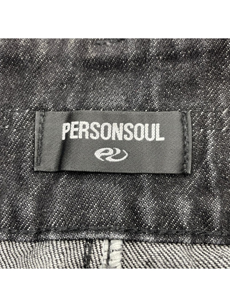 PERSONSSOUL マッドダーティデニム XL ブラック