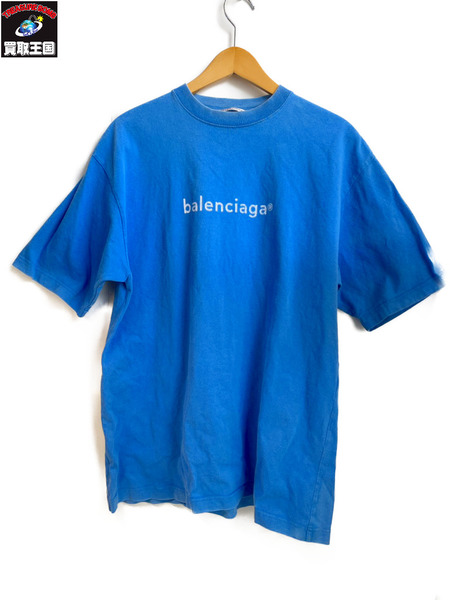 BALENCIAGA ロゴTシャツ 青 XS バレンシアガ