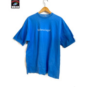 BALENCIAGA ロゴTシャツ 青 XS バレンシアガ