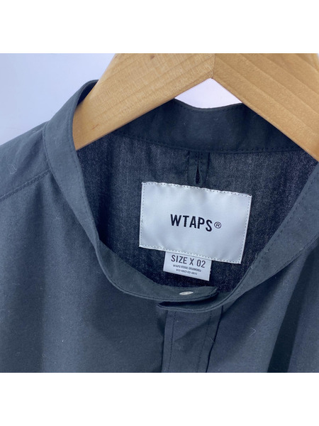 WTAPS 23ss ARRESTOR L/S バンドカラーシャツ 黒 (2)