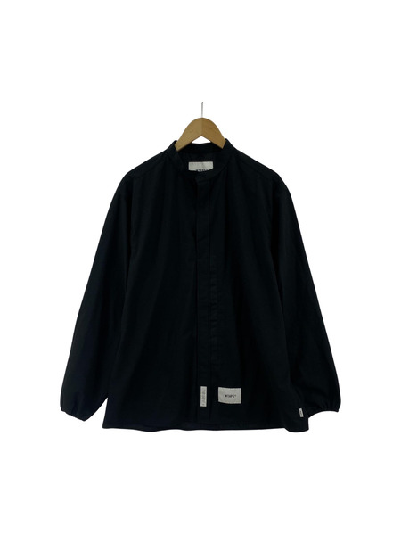 WTAPS 23ss ARRESTOR L/S バンドカラーシャツ 黒 (2)