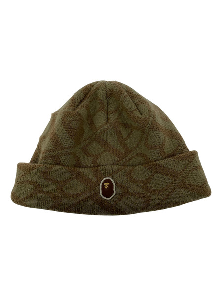 A BATHING APE ニットキャップ モノグラムニットキャップ