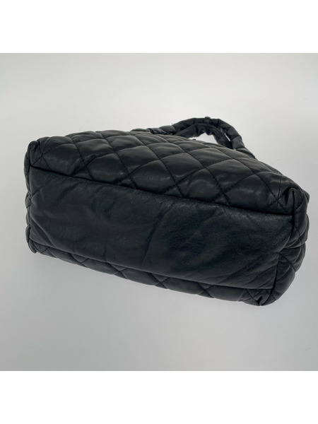 DIESEL トートバッグ キルティング レザー 黒