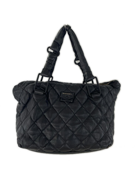 DIESEL トートバッグ キルティング レザー 黒