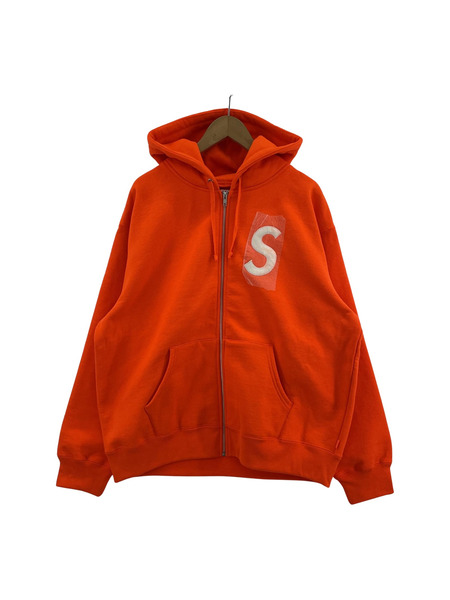 Supreme S Logo Zip Up Hooded Sweatshirt (L)