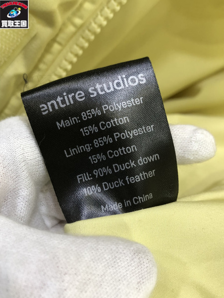 entire studios エンタイア SOA PUFFER JACKET ダウンジャケット sizeL