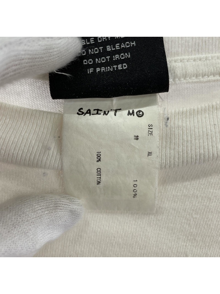 SAINT MICHAEL 21SS SS TEE DOOR WHITE プリントTee XL ホワイト