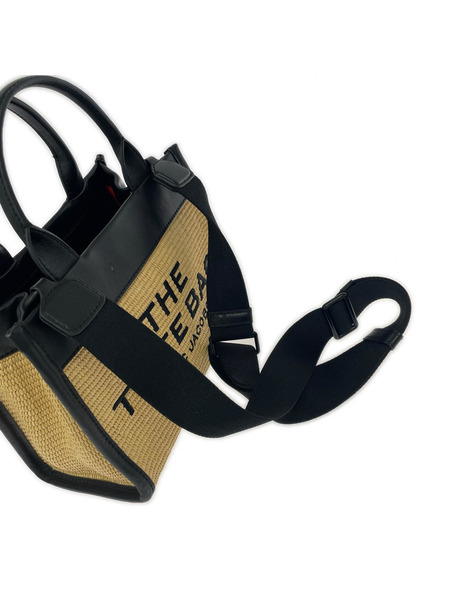 MARC JACOBS THE TOTEBAG クロスボディバッグ カゴバッグ ブラック×ベージュ