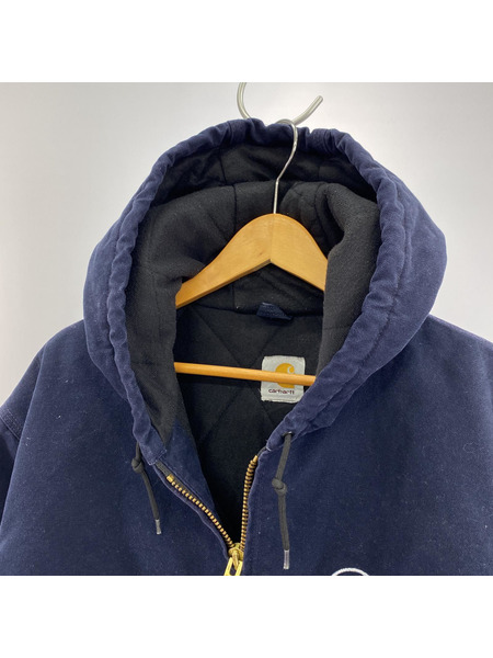 Carhartt ロゴ刺繍ダックパーカー 紺