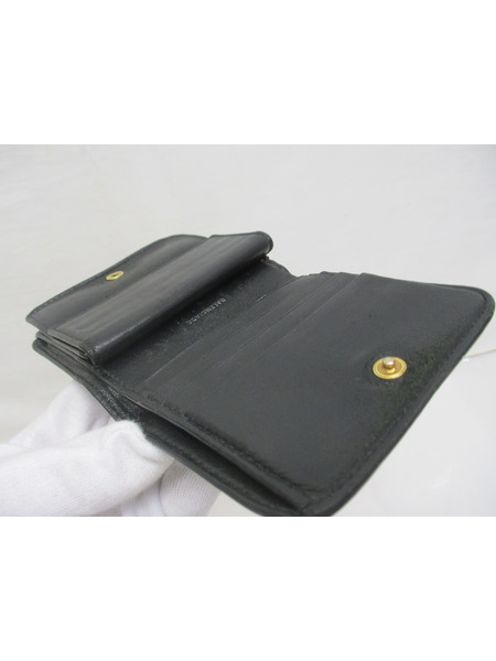 コンパクトウォレット 折り畳み財布　黒