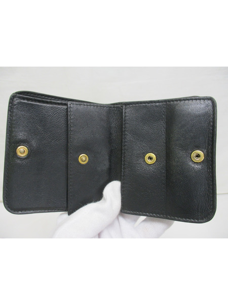 コンパクトウォレット 折り畳み財布　黒