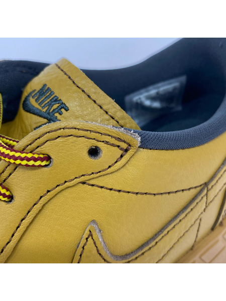 NIKE スニーカー W Air Jordan 1 Brooklyn Low 茶 (25.5cm)