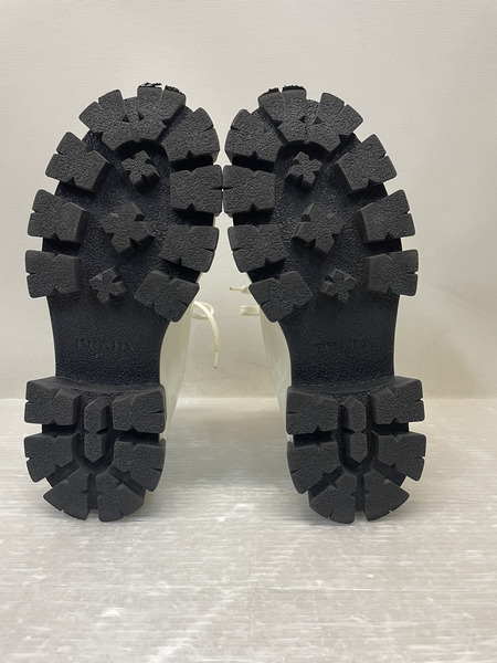 PRADA モノリス パテントレザーシューズ 36 1/2 白