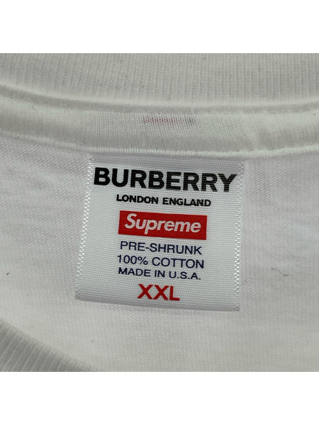 Supreme 半袖Tシャツ・カットソー ×BURBRRY 22SS Box Logo Tee(XXL)ホワイト