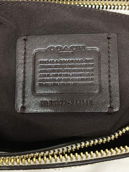 COACH カーフレザーハンドバッグ ホワイト