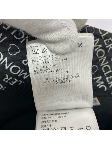 MONCLER ハット lettering Logo Hat BLK