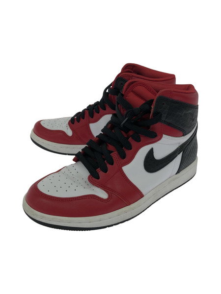 NIKE Women's Air Jordan 1 High OG Satin Red/25.5cm