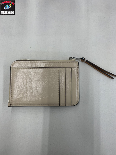 札入れ・マネークリップ Tory burch モノグラム ジップカードケース ベージュ