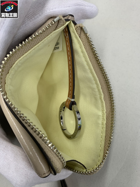 札入れ・マネークリップ Tory burch モノグラム ジップカードケース ベージュ