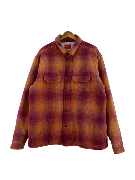 Supreme 22AW Shearling Lined Flannel Shirt (L)[値下]