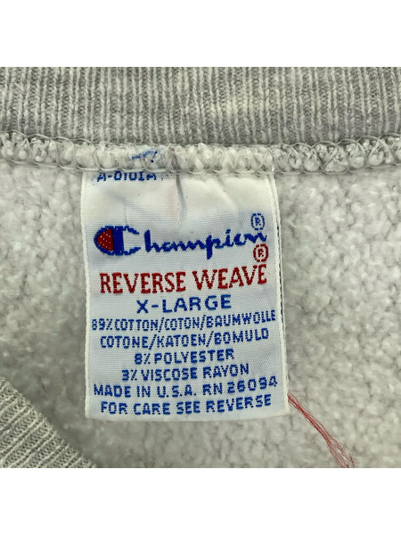 Champion スウェット・トレーナー Reverse Weave USA XL エイブラハムリンカーン