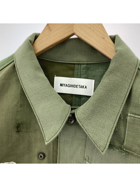 MIYAGIHIDETAKA Remake military jacket リメイクミリタリージャケット 2 カーキ