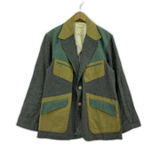 NICHOLAS DALEY 切替デザインリネンジャケット M グリーン