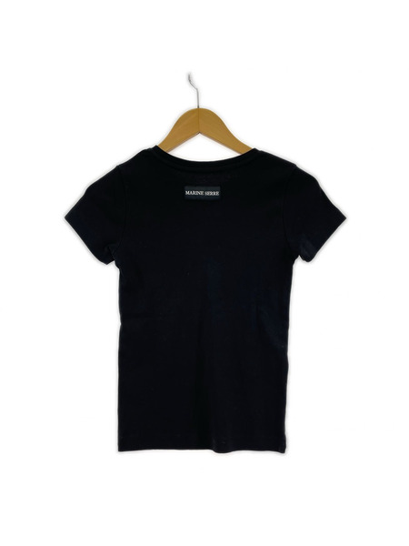 半袖Tシャツ・カットソー MARINE SERRE moon-logo T-shirt (XS) 黒