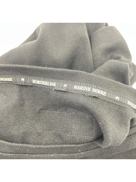 半袖Tシャツ・カットソー MARINE SERRE moon-logo T-shirt (XS) 黒