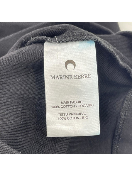 半袖Tシャツ・カットソー MARINE SERRE moon-logo T-shirt (XS) 黒