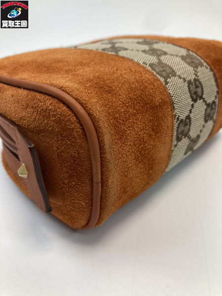  GUCCI グッチ 120978  スウェード　ポーチ オレンジ 