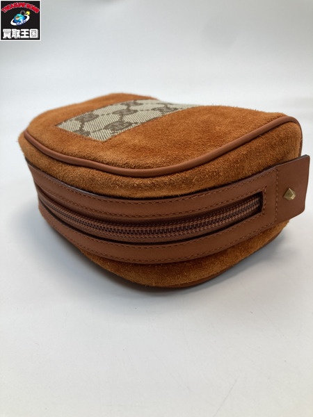  GUCCI グッチ 120978  スウェード　ポーチ オレンジ 