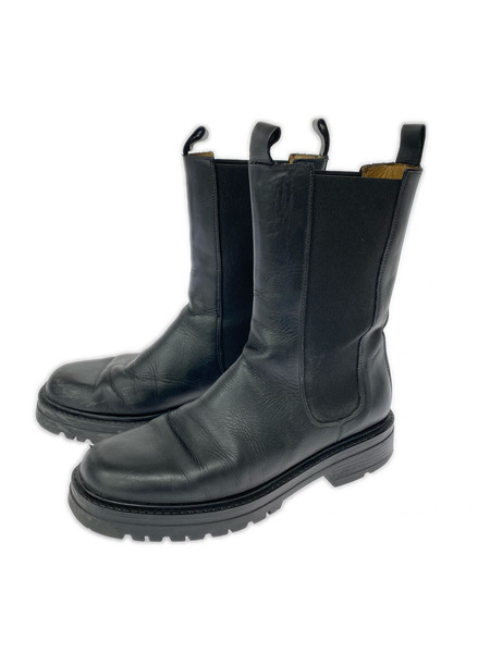 CORSO ROMA，9 ブーツ サイドゴア BLK、傷