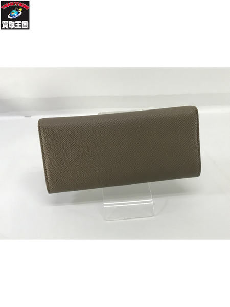 BVLGARI 長財布 コンチネンタル　ロングウォレット　カーフレザー　青ベージュ293758