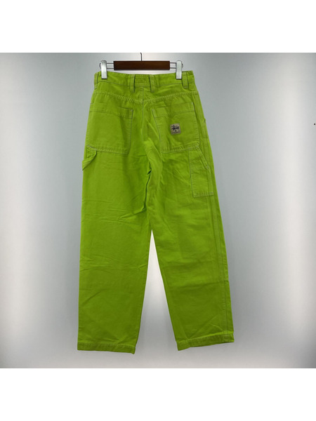 STUSSY WORK GEAR DYED CANVAS WORK PANT ワークパンツ 28 黄 116558