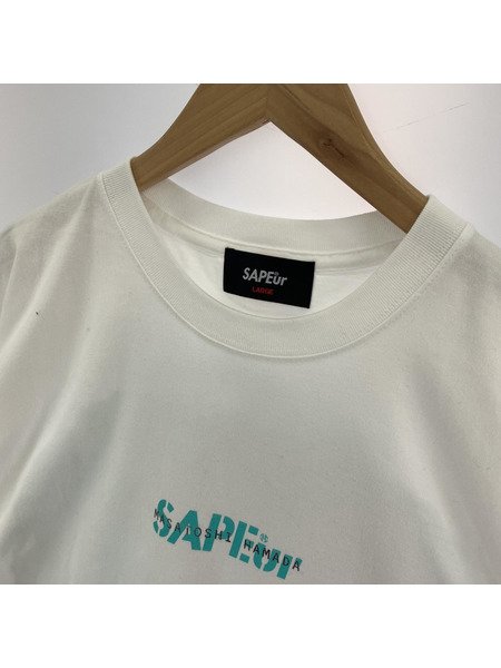 SAPeur×浜田雅功/23SS/Tシャツ/白/L